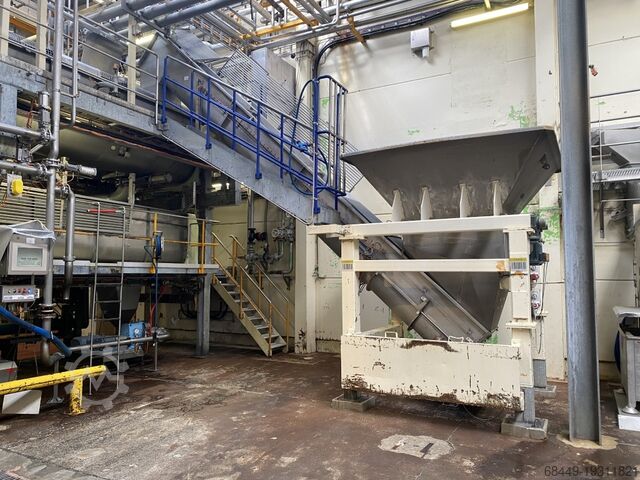 Produktförvaringsbunker + brant skruvtransportör Heckmann Product aanvoerbunker + Opvoervijzel