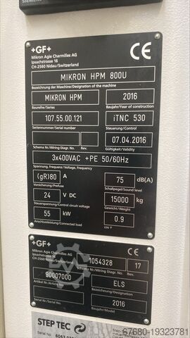 5-assig universeel bewerkingscentrum Mikron HPM800U