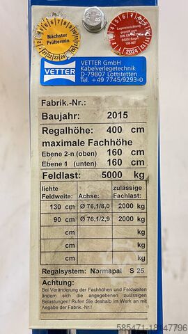 Kabeltrommelregal Vetter GmbH Kabeltrommel Regal Normapal S 25