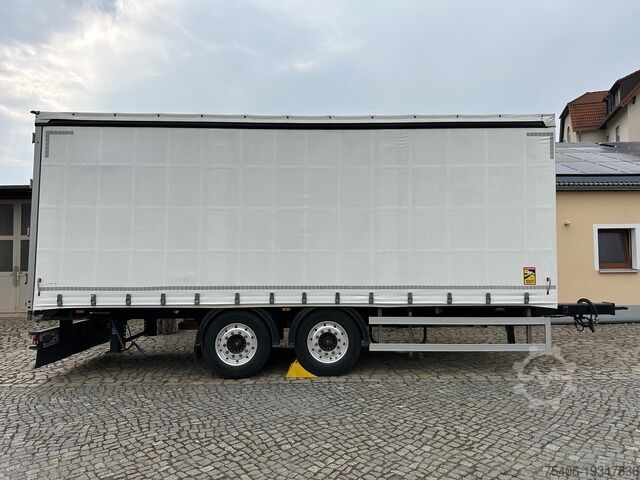 Open trailer with tarp Fellechner Tandemanhänger Schiebeplane Edscha