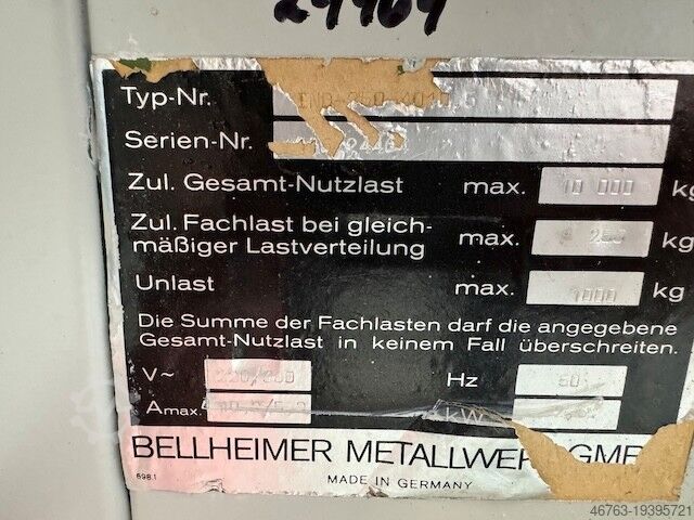 Raktári emelő Kardex IND-250-4010.5