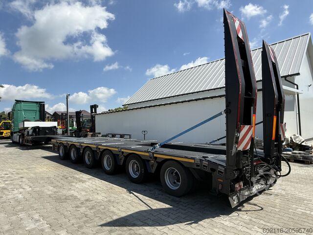 Semirremolque de plataforma baja para el transporte de maquinaria de construcción FAYMONVILLE FAYMONVILLE STZ-6WAU – 6 AXLES – 92.2GVW