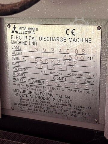 Tel erozyon makinesi Mitsubishi MV2400 S