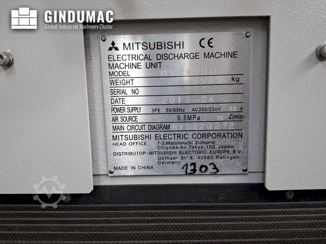 Wire EDM Machine Mitsubishi Electric MV2400R