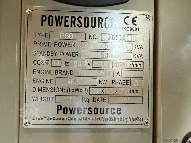 Agregat Perkins 1103A-33TG1 - 50 kVA Used Genset - DPX-12654
