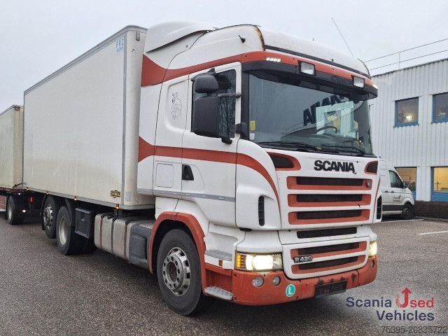 Refrigerator body van Scania R 420 LB6x2MNB Analog Tacho Rohrbahnen Komplettzug