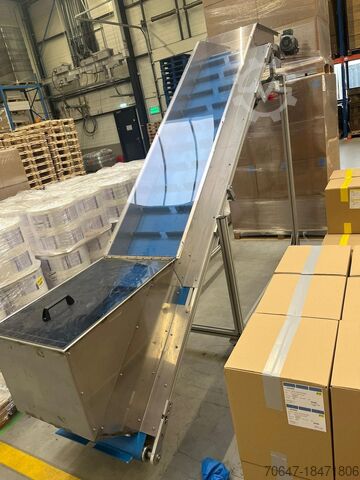 Edelstahl-Bunkerförderband 370 x 60 cm SCHUMA