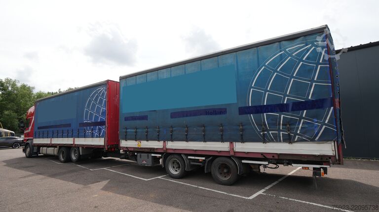 Συρόμενος μουσαμάς Scania R 400 6x2 curtainside in combo with Burg trailer