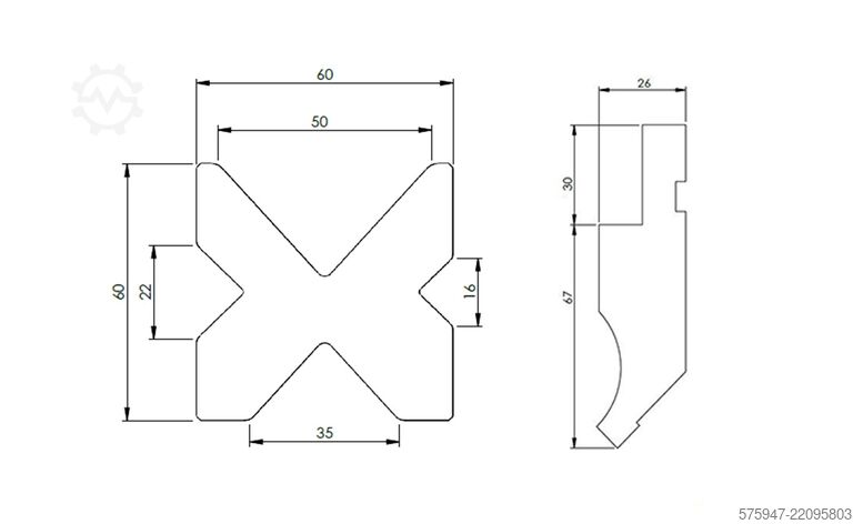 Presă de îndoit hidraulică NC 30 tone x 1270 mm CRONOSSTECH HPB NC 30-1270