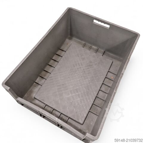 Použité euro přepravky s úchopovým otvorem, D: 800, Š: 600, V: 320 (mm). 122 l, D: 800, Š: Kruizinga 98-594GB-PAL