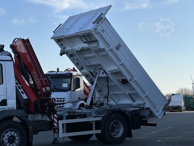 Daru billenő, mélyépítés, kertészet, daru MAN TGM 18 320 4x2BB PAVIC-Kipper Fassi 195