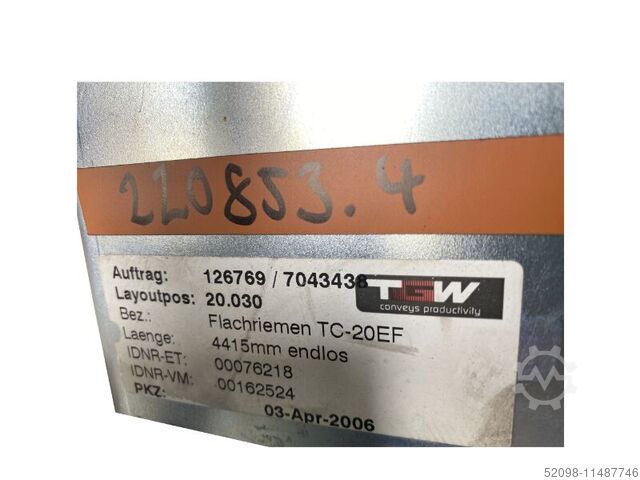 Hajtott görgős kanyar, 90° TGW 1000003754, FB: 420 mm