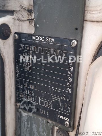 Tippbil skåpbil IVECO 80E18 6 ZYLINDER TECTOR MEILLER KIPPER EUROCARGO