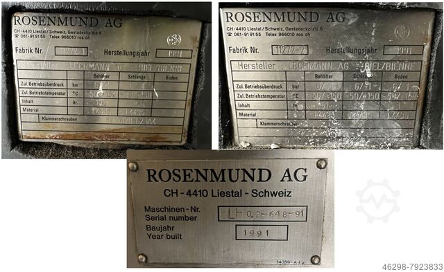 Nutsche filtertørrer Rosemund RLF02-648-9