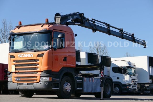 Standaard trekker SCANIA R 410 Retarder Vollluft Kran HIAB Funk Euro 6