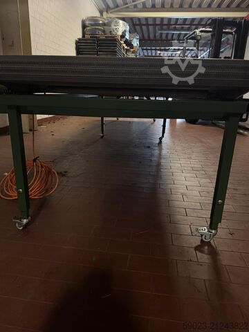 Conveyor belt with drive Jamafa Kunststoffmodulband/Gurtförderer