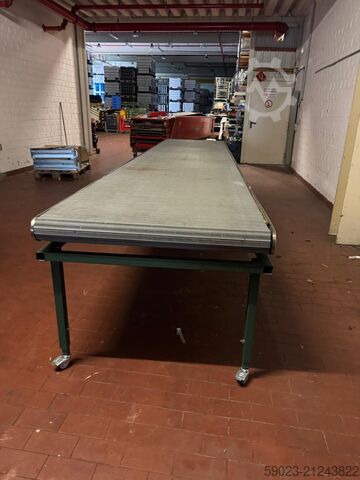 Conveyor belt with drive Jamafa Kunststoffmodulband/Gurtförderer