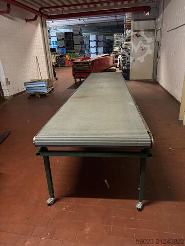 Conveyor belt with drive Jamafa Kunststoffmodulband/Gurtförderer