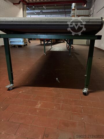 Conveyor belt with drive Jamafa Kunststoffmodulband/Gurtförderer