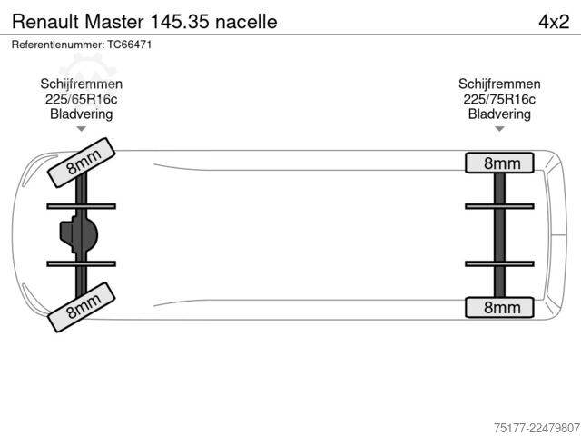 Platforma de ridicare Renault Master 145.35 nacelle
