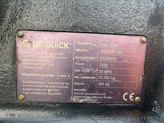 Excavadora de cadenas CATERPILLAR 325 07E / Planierschild / OilQuick