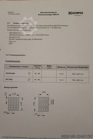 Broodlijn (hamburger- en hotdogbroodjes) WP Kemper MULTIMATIC MUS