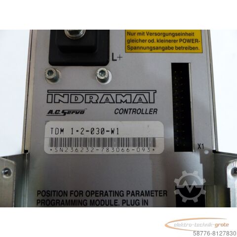 Indramat component Indramat TDM 1.2-030-W1 SN 236232-783066-093 generalüberholt mit 12 Monaten Gewährleistung!
