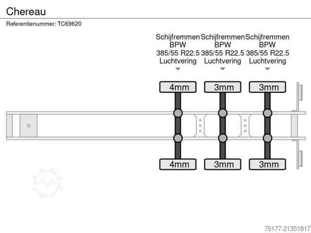 Transport chłodniczy/mrożony Chereau 