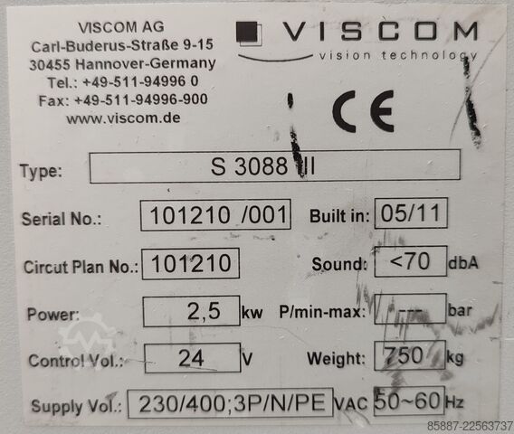 Kretskortstestmaskin Viscom AG S 3088 III