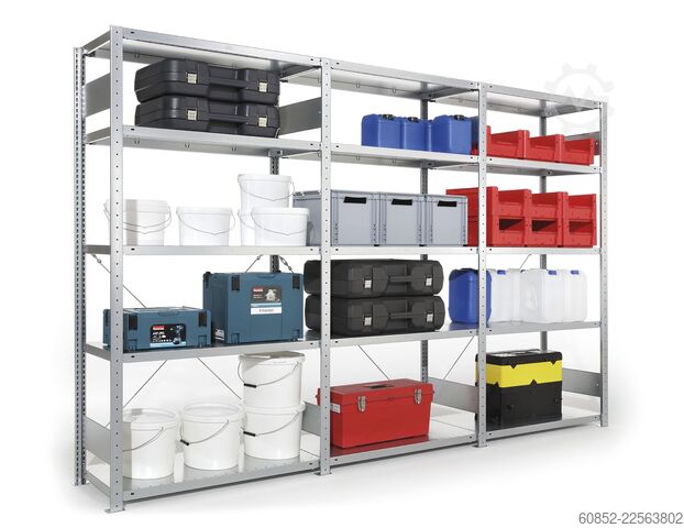 αρθρωτό ράφι ca. 15,06 lfm. Fachbodenregale META H: 200 cm , T: 40 cm , 150 kg pro Ebene
