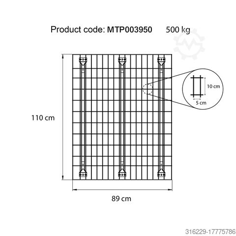 Gaasrek voor palletstellingen. Mega-M