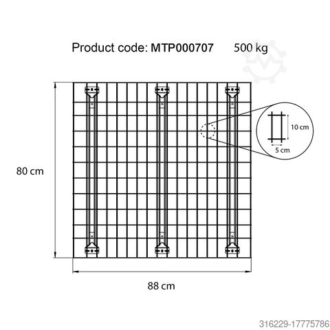 Gaasrek voor palletstellingen. Mega-M 