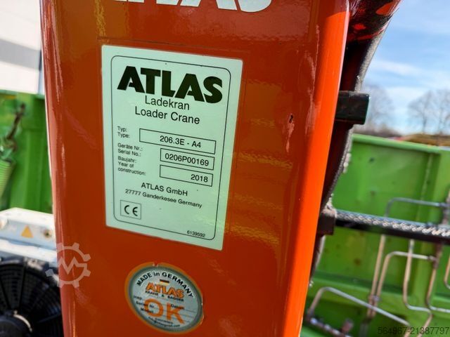 Driezijdige kipper SCANIA G450 Kipper Kran Atlas 206.3E AHK Bordmatic FUNK