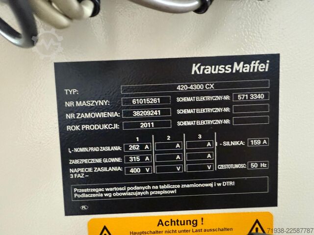 Spuitgietmachine KraussMaffei KM 420-4300 CX
