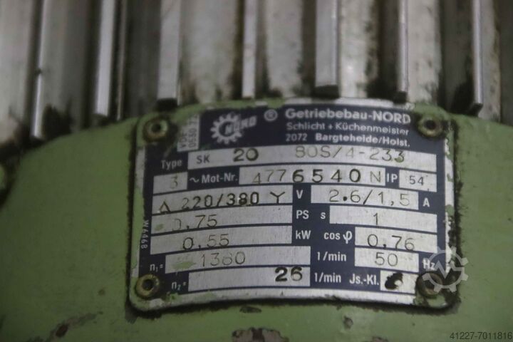 Roterende klep 0,55 kW 26 tpm unbekannt 4 flügelig