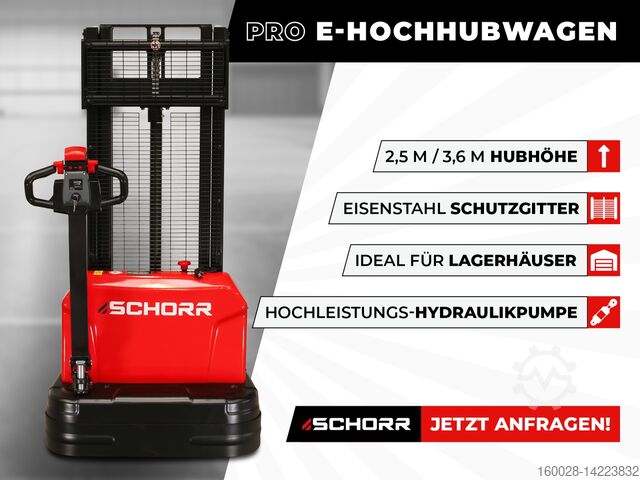 Hoogheffende truck SCHORR Elektro Hochhubwagen Pro 1,2t 2,5m
