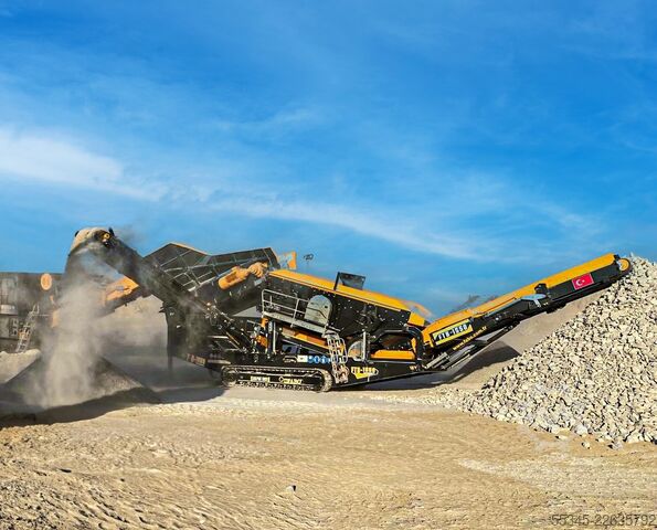 Rugós lánctalpas osztályozó rostáló FABO Tracked Screen Mobile Screening Plant FTJ-1175 FTB-1550