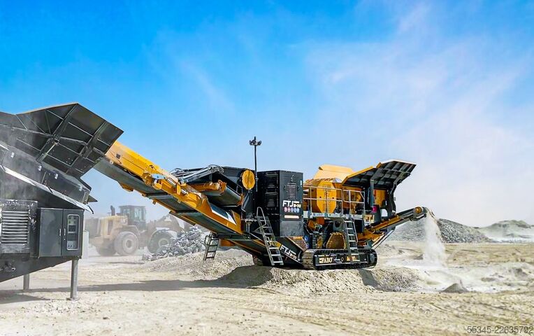 Rugós lánctalpas osztályozó rostáló FABO Tracked Screen Mobile Screening Plant FTJ-1175 FTB-1550