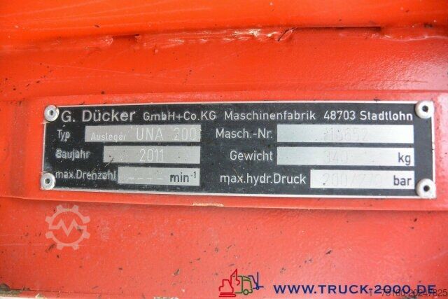 Van Multicar Dücker Uni Arm UNA 200 Ausleger + Kontergewicht