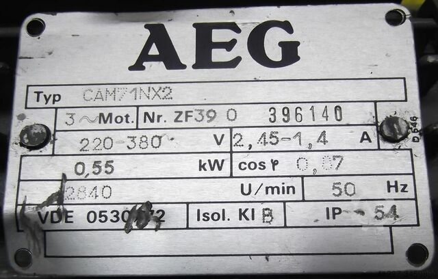 Silnik elektryczny 0,55 kW 2840 RPM AEG CAM71NX2