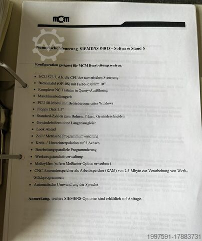 Bearbeitungszentrum MCM CLOCK 1200 MP10