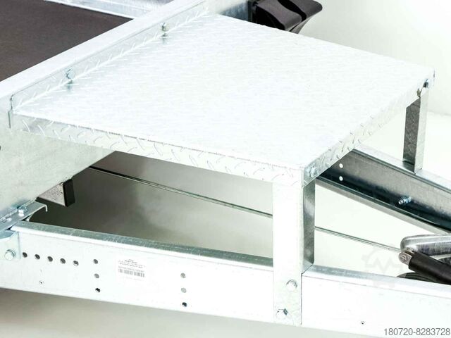 İnşaat makineleri römorku Temared Baumaschinenanhänger Builder 153x260cm 2,7t Rampe