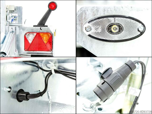 İnşaat makineleri römorku Temared Baumaschinenanhänger Builder 153x260cm 2,7t Rampe