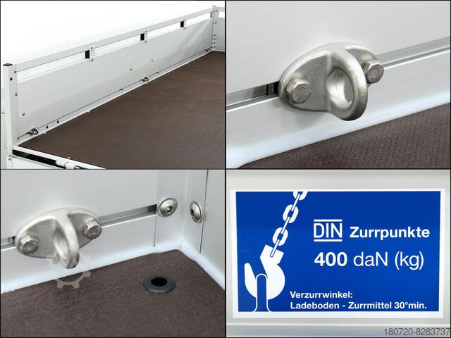 Bilvagn Koch Koch TypU4 Anhänger Plane150cm 125x250cm 750kg|