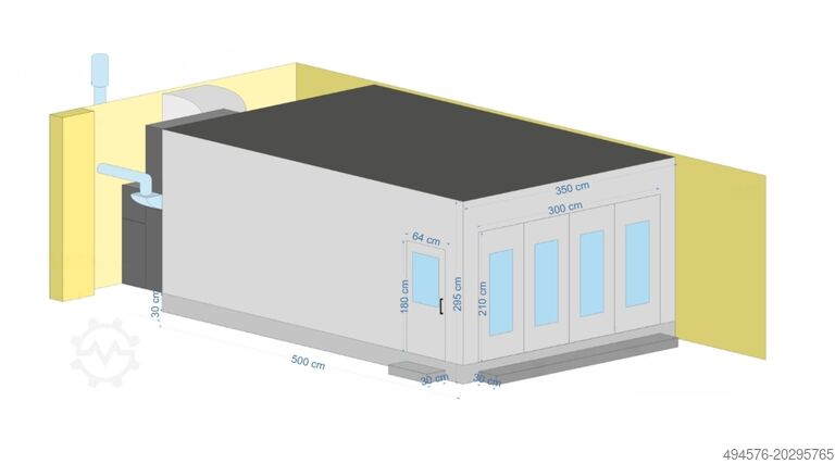 Cabine de peinture série EZ modèle 5x3,5 Kabina lakiernicza model serii EZ 5x3,5