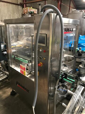 Bottellijn met depal, etiketteerder, CIP Framax RFCI-12/12/1-C+RP