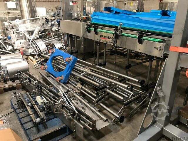 Bottellijn met depal, etiketteerder, CIP Framax RFCI-12/12/1-C+RP