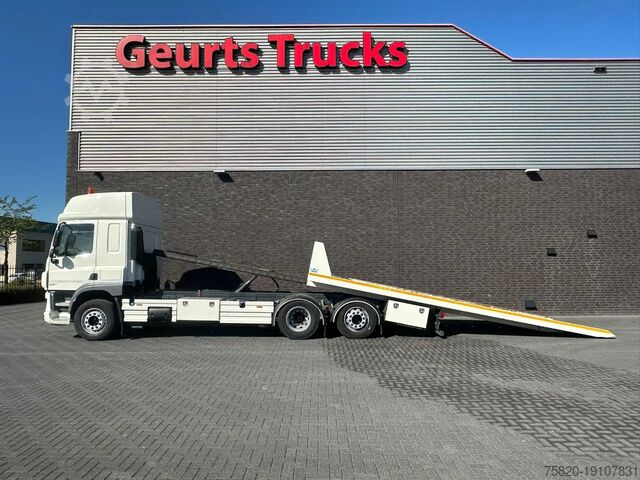 Autószállító DAF CF 410 6X2 M4SN3 OPRIJWAGEN / MACHINE TRANSPORT...