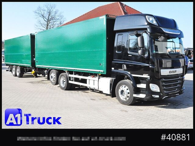 Vrachtwagen met bakwagen DAF CF 450 FAN, Getränke, LBW, Lift-Lenkachse