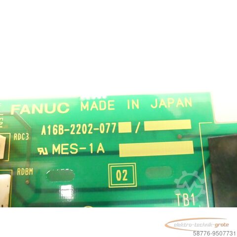 Składnik Fanuc A16B-2202-077 Karte